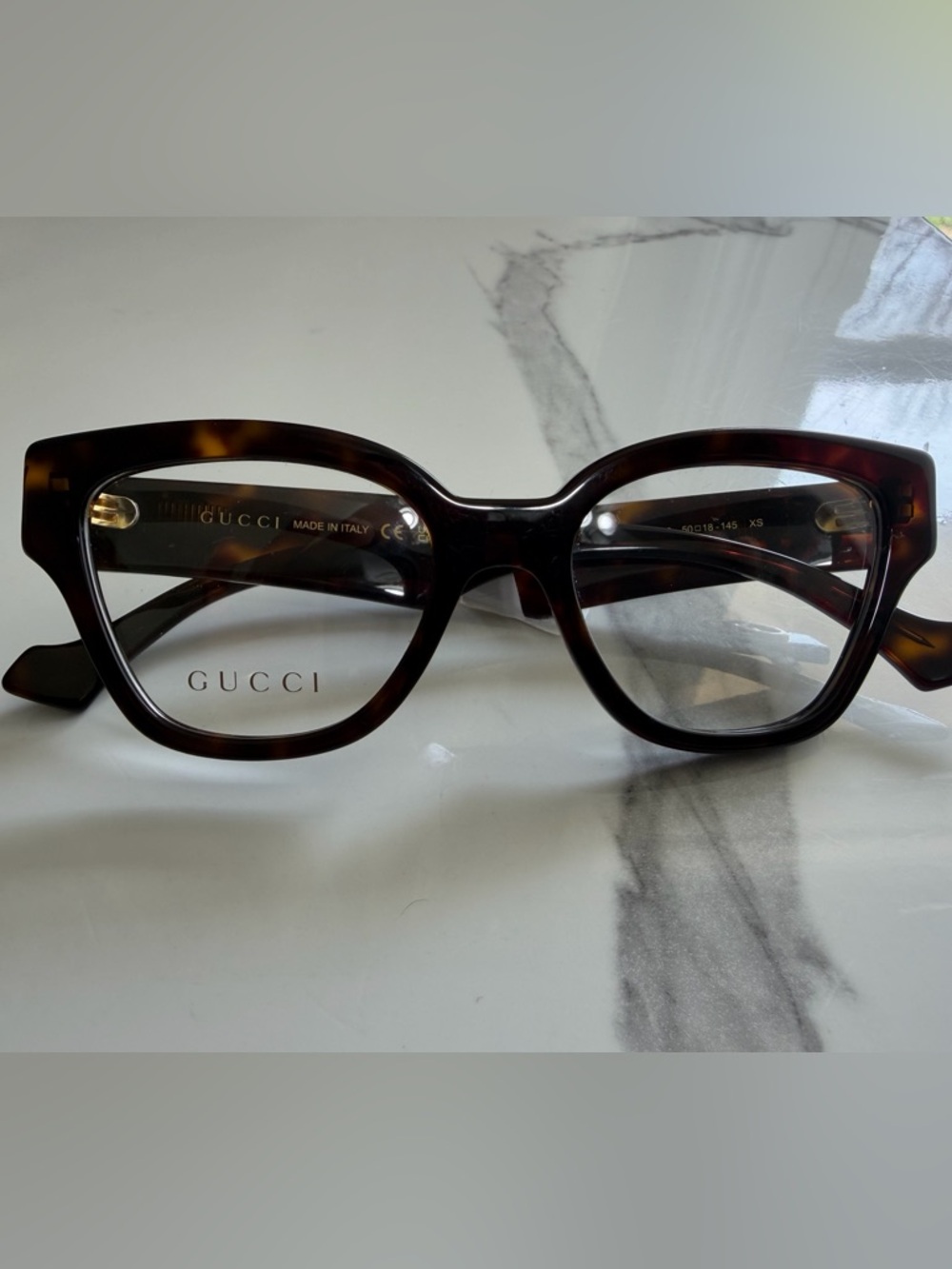 Gucci Women's Tortoiseshell Cat-Eye Optical Glasses